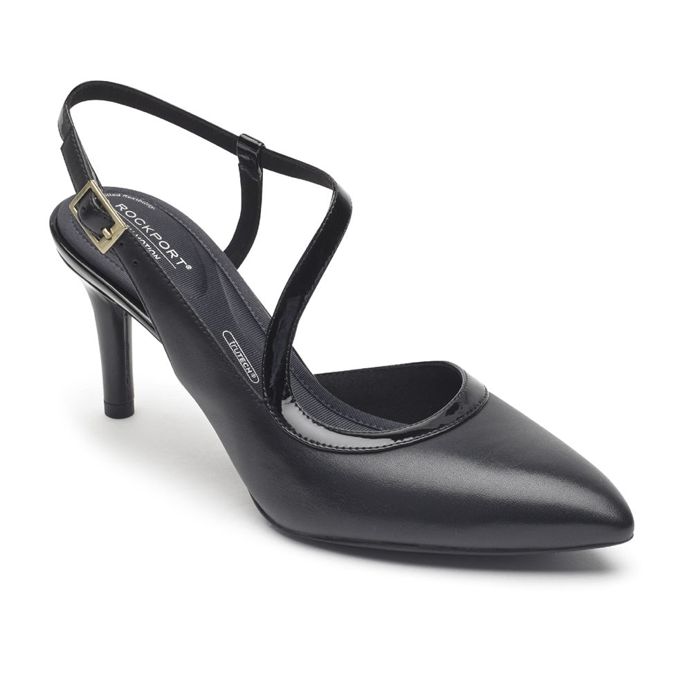 Pumps Rockport Mujer Mexico - Total Motion Slingback Negros - OWPFL8620